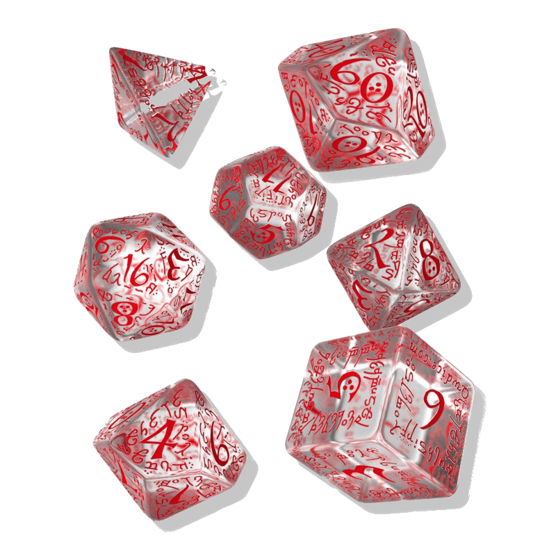 Omzet Gecomprimeerd monster Polydice 7 Dobbelstenen-set Transparent Red Elvish Q-Workshop -  Dobbelstenenshop