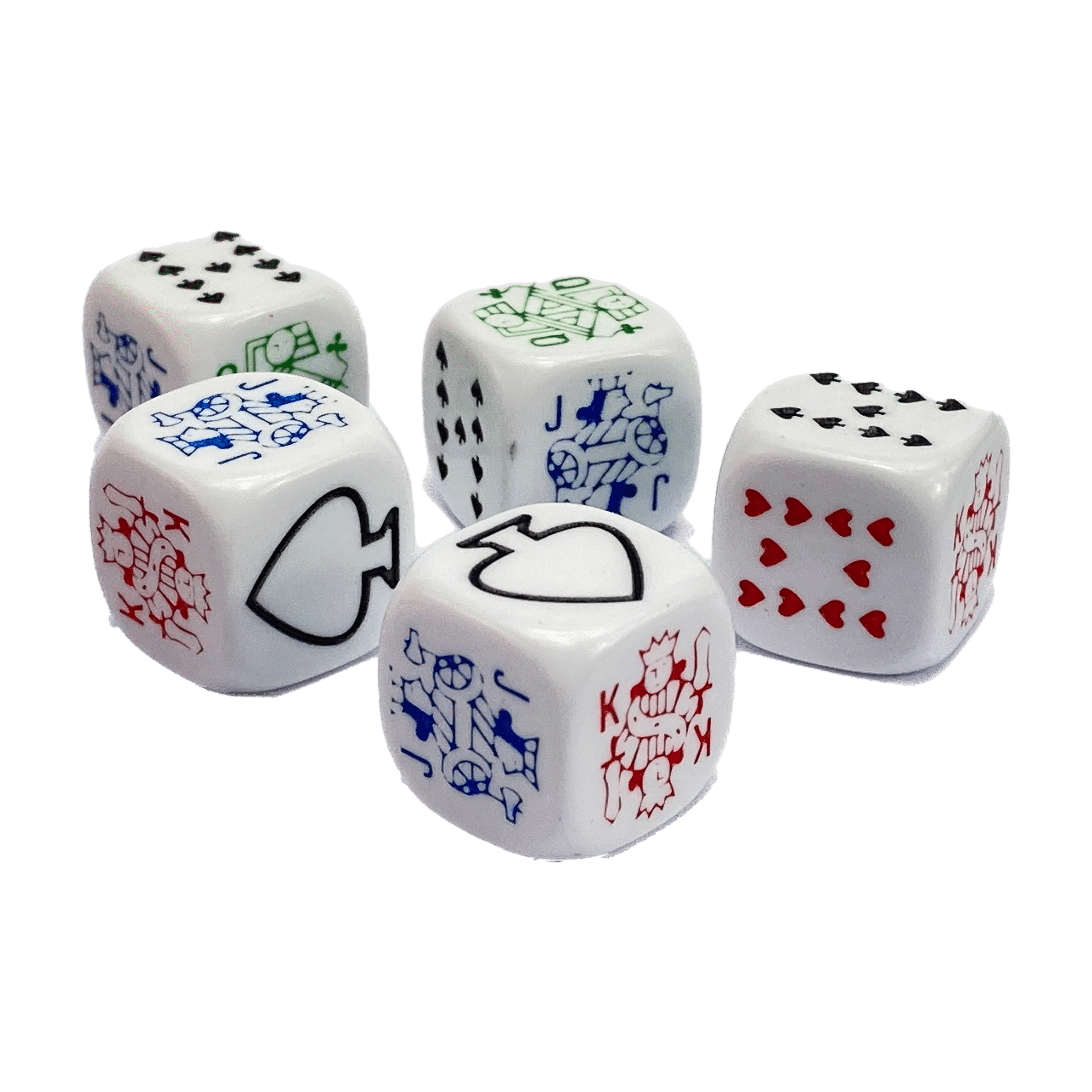 Ijdelheid Een trouwe aluminium Poker Dobbelstenen Set van 5 stuks 18mm - Dobbelstenenshop